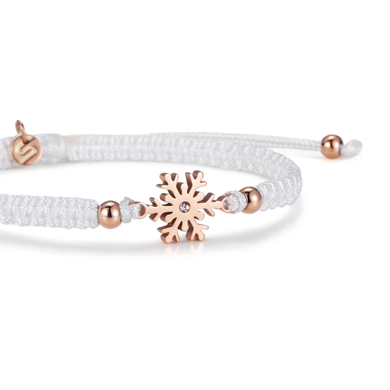 Braided Snowflake Charm Bracelet