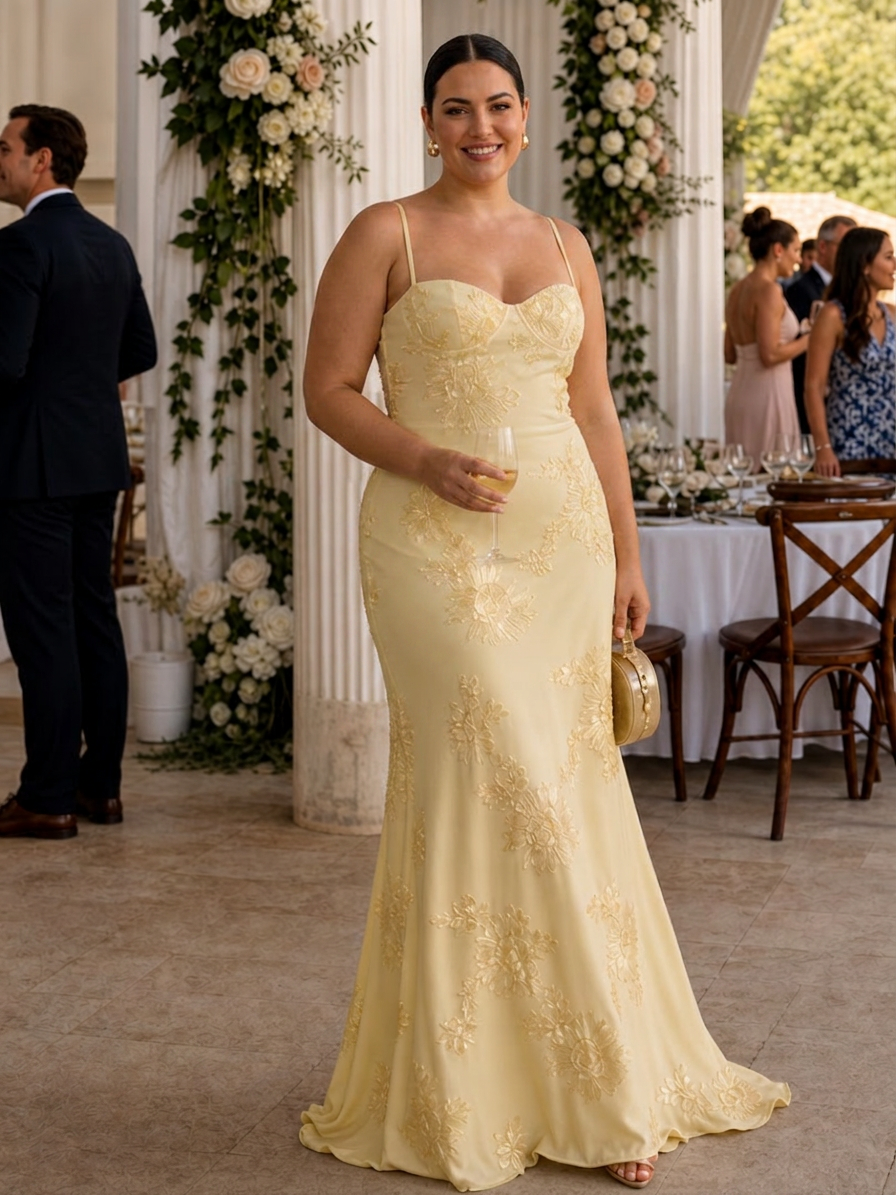 Clover | Robe Maxi à Bretelles Spaghetti et Corset