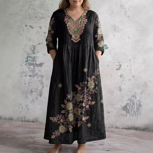 Harlow | Robe Maxi Élégance Brodée
