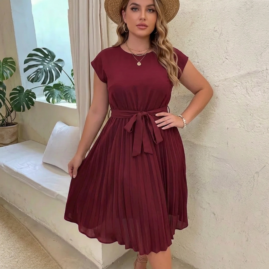 Delphine | Robe Midi Décontractée d'Été