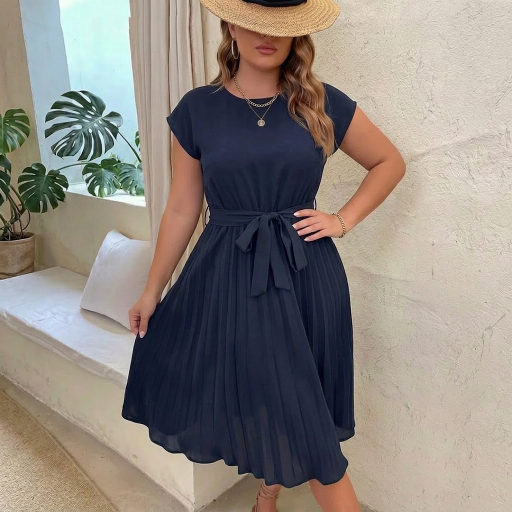 Delphine | Robe Midi Décontractée d'Été