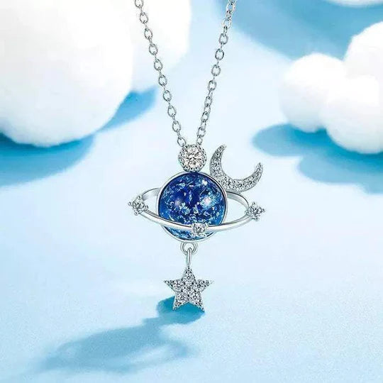 Collier Planète et Lune
