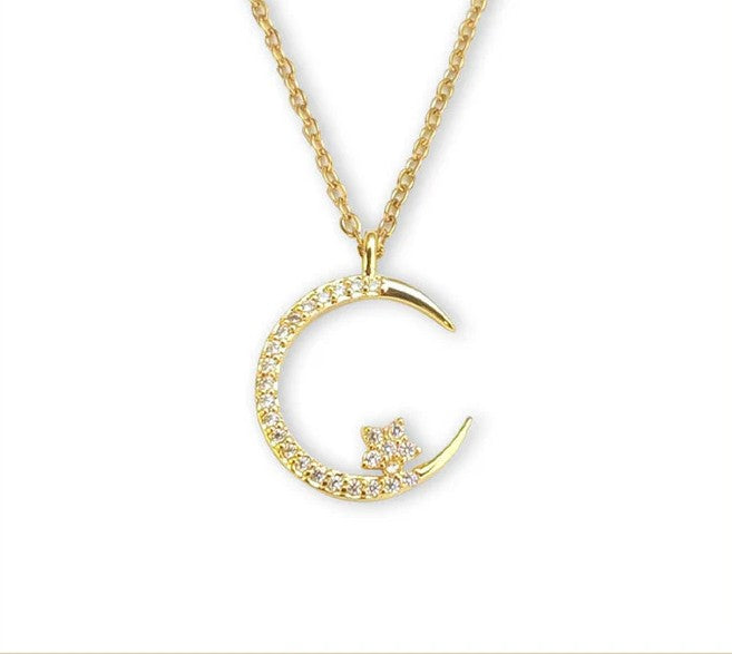 Collier Lune Étoilée