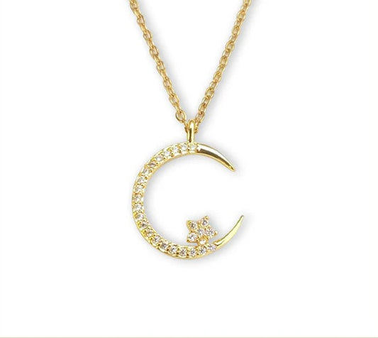 Collier Lune Étoilée