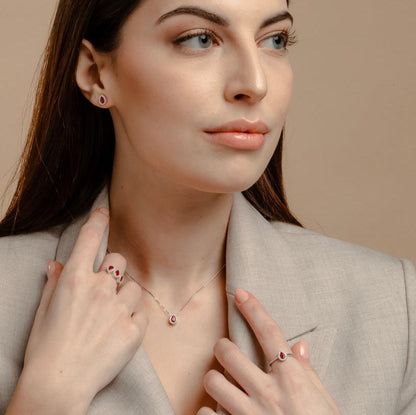 Bague Goutte Zircon Délicate