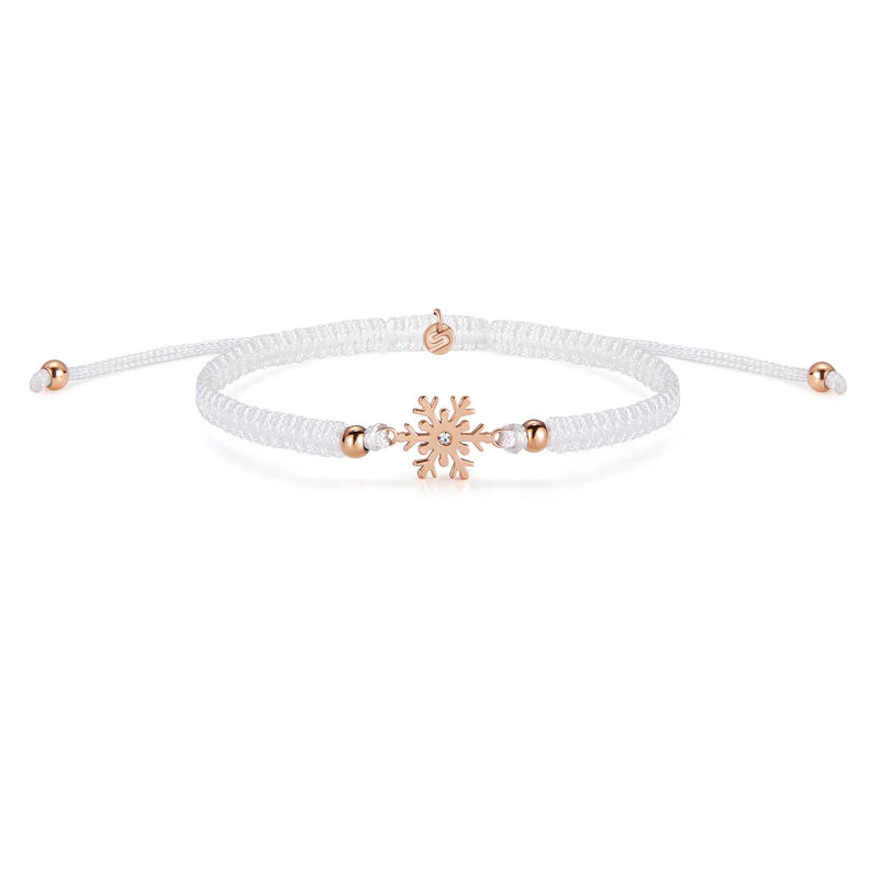 Braided Snowflake Charm Bracelet