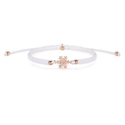 Braided Snowflake Charm Bracelet