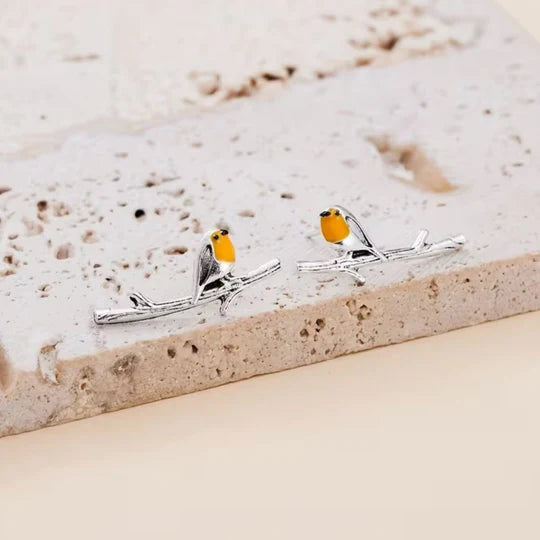 Boucles d’Oreilles Oiseaux Robin