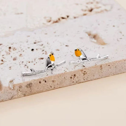 Boucles d’Oreilles Oiseaux Robin