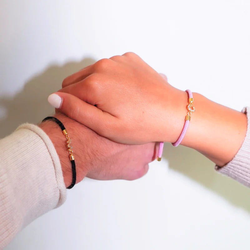 Bracelets Personnalisés avec Initiales Ajustables