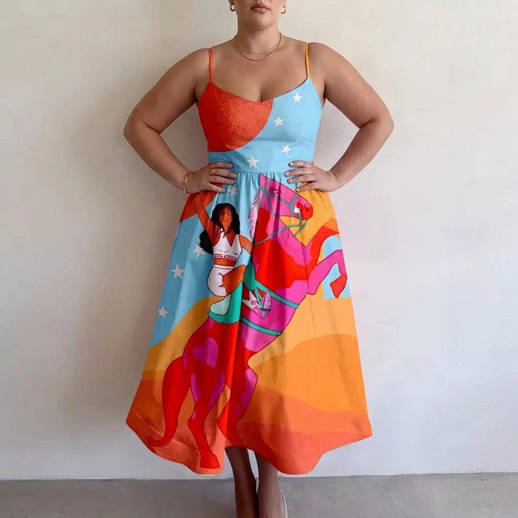 Signy | Robe Midi Muse du Couché de Soleil