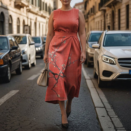 Amina | Robe Midi Blossom Ember