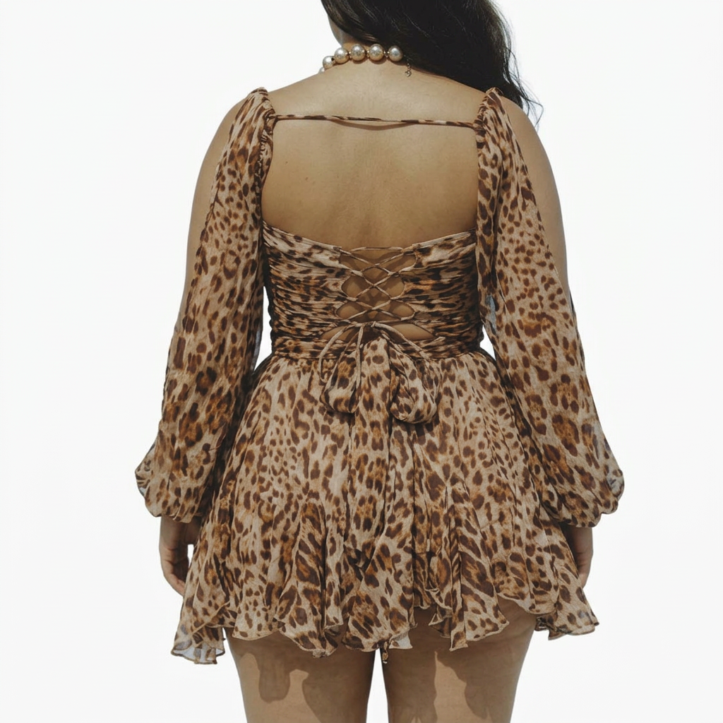 Hedda | Robe Mini avec Manches Ballon