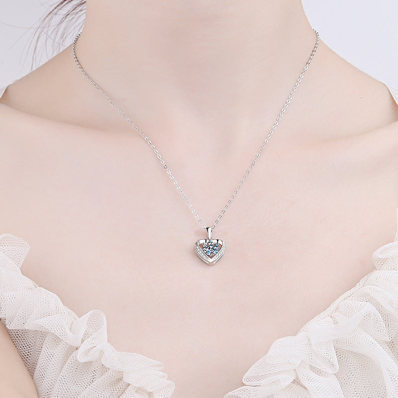 Collier Coeur en Zircon