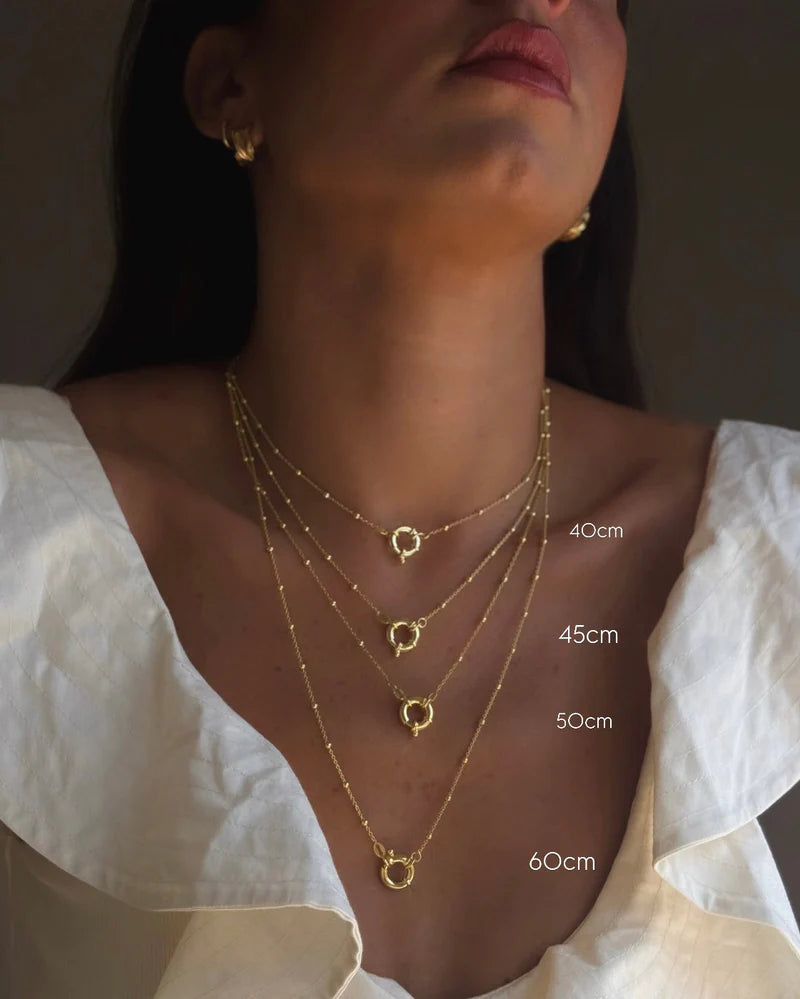 Collier Anneau Central Minimaliste