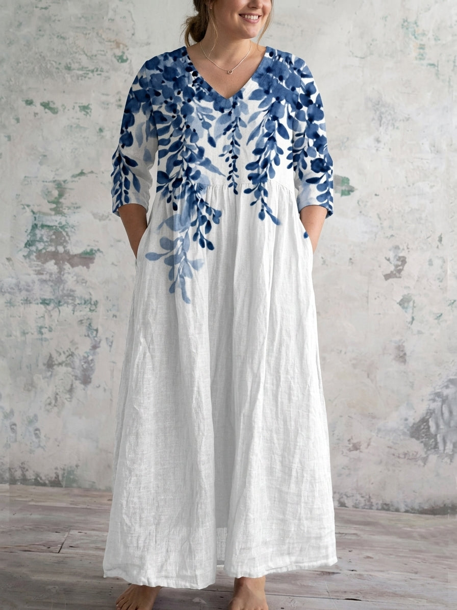 Beatrice | Robe Maxi Blue Willow
