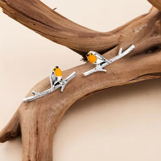 Boucles d’Oreilles Oiseaux Robin