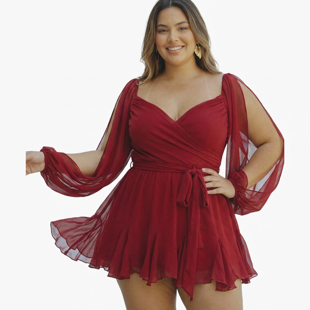 Hedda | Robe Mini avec Manches Ballon
