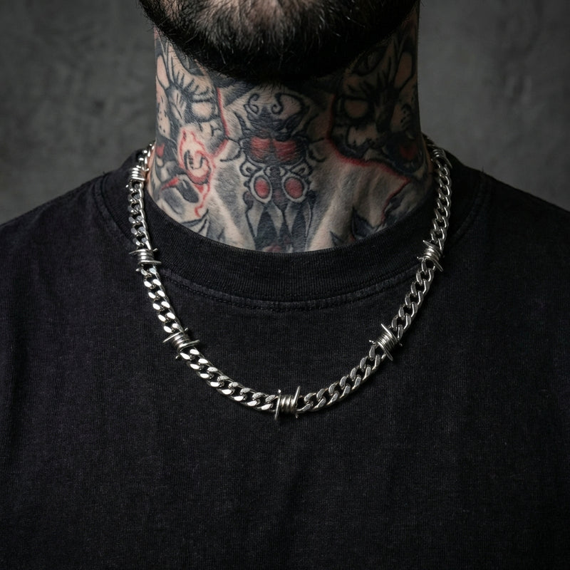 Collier Cubaine Hiphop Barbelés