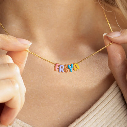 Collier Prénom Coloré en Émail