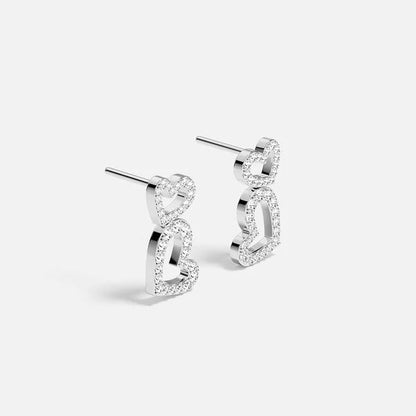 Boucles d’oreilles Double Cœur