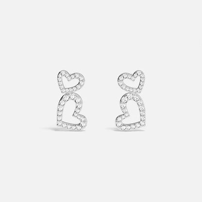 Boucles d’oreilles Double Cœur