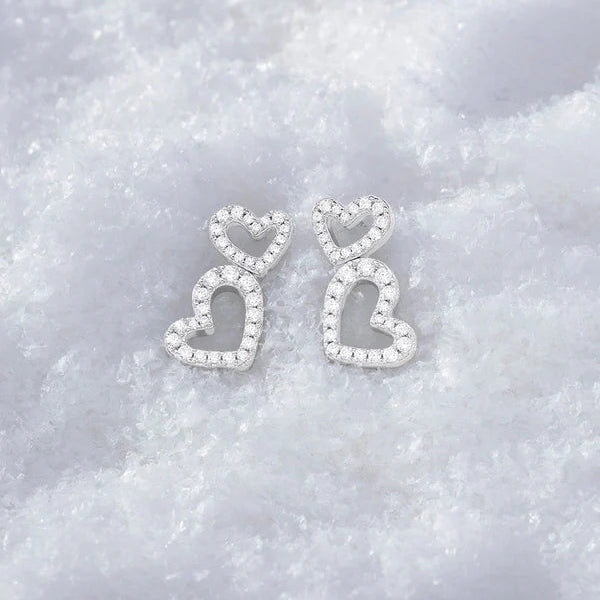 Boucles d’oreilles Double Cœur