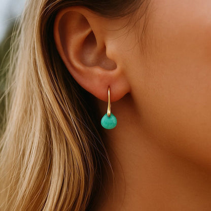 Boucles Goutte Amazonite