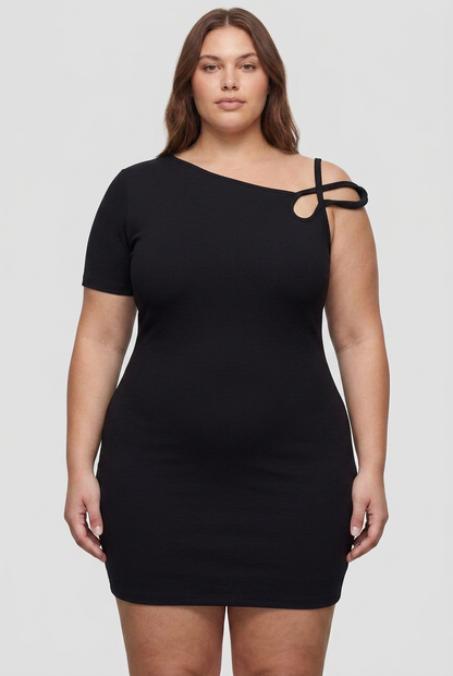 Robe Mini à Bretelles Asymétriques Amélie
