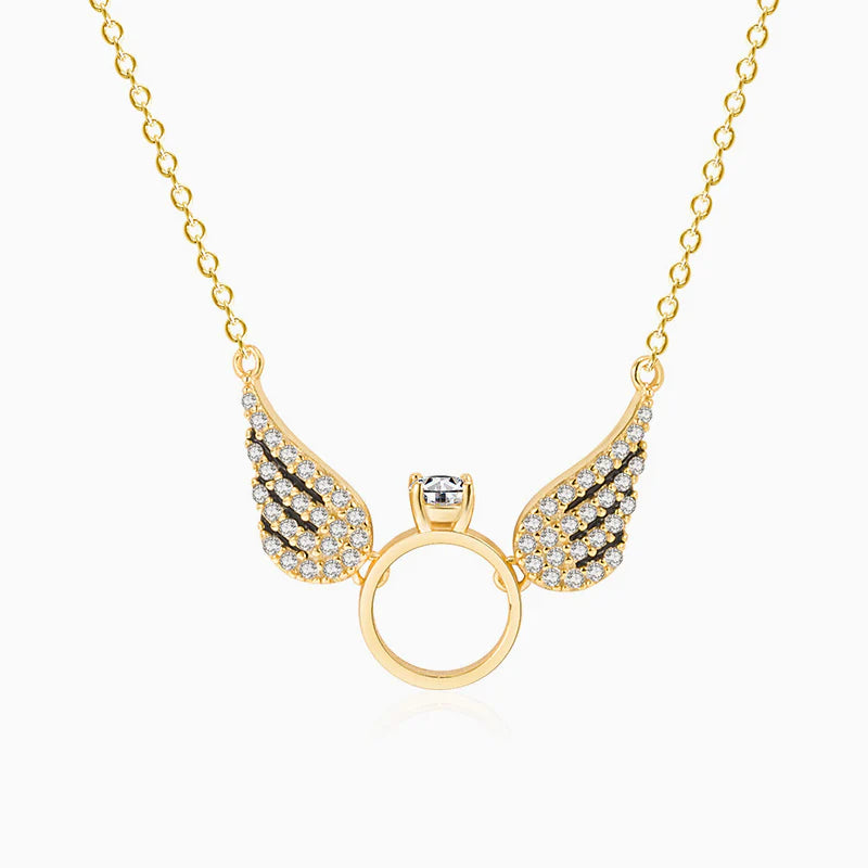 Bague et collier ailes d'ange