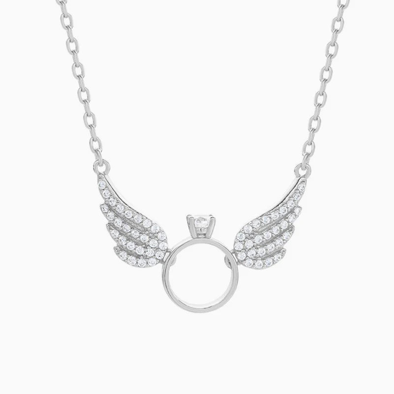 Bague et collier ailes d'ange