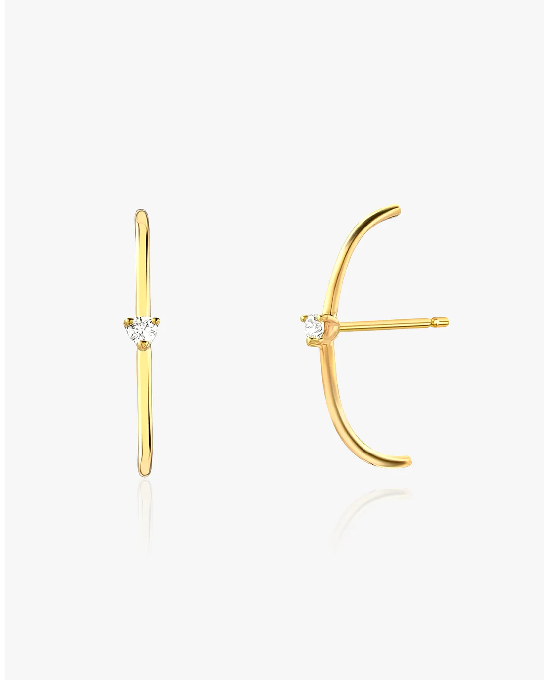 Boucles d'oreilles Arc en argent sterling