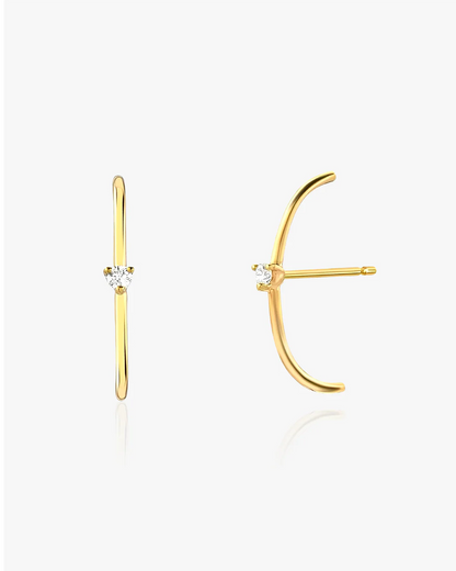 Boucles d'oreilles Arc en argent sterling
