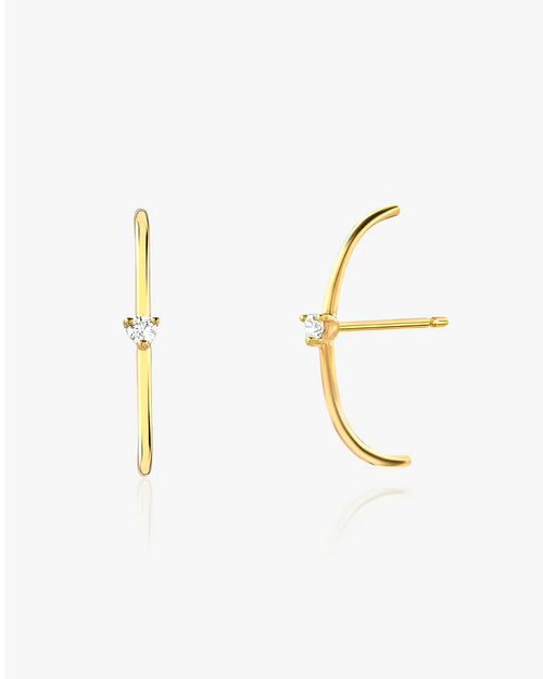 Boucles d'oreilles Arc en argent sterling
