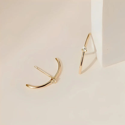Boucles d'oreilles Arc en argent sterling