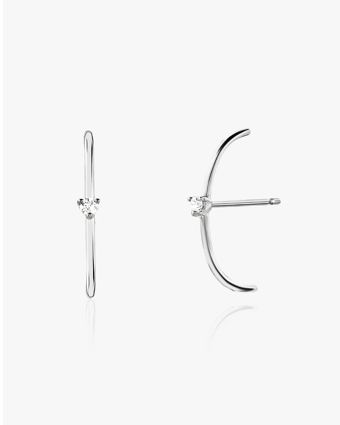 Boucles d'oreilles Arc en argent sterling
