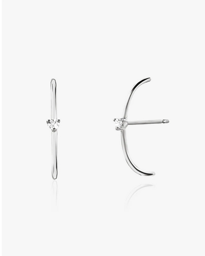 Boucles d'oreilles Arc en argent sterling