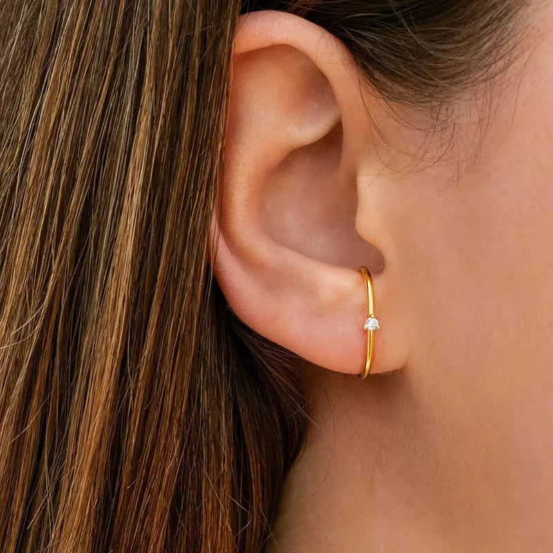 Boucles d'oreilles Arc en argent sterling