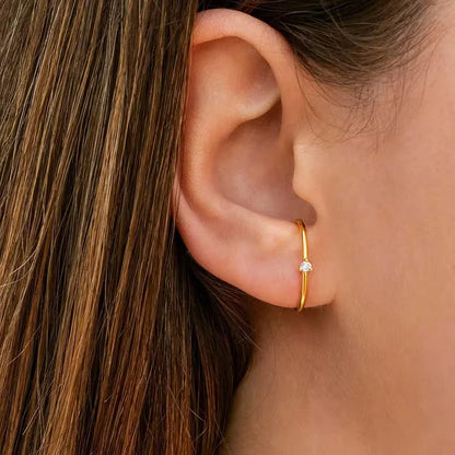 Boucles d'oreilles Arc en argent sterling