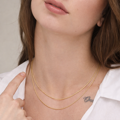 Collier Minimaliste à Deux Couches