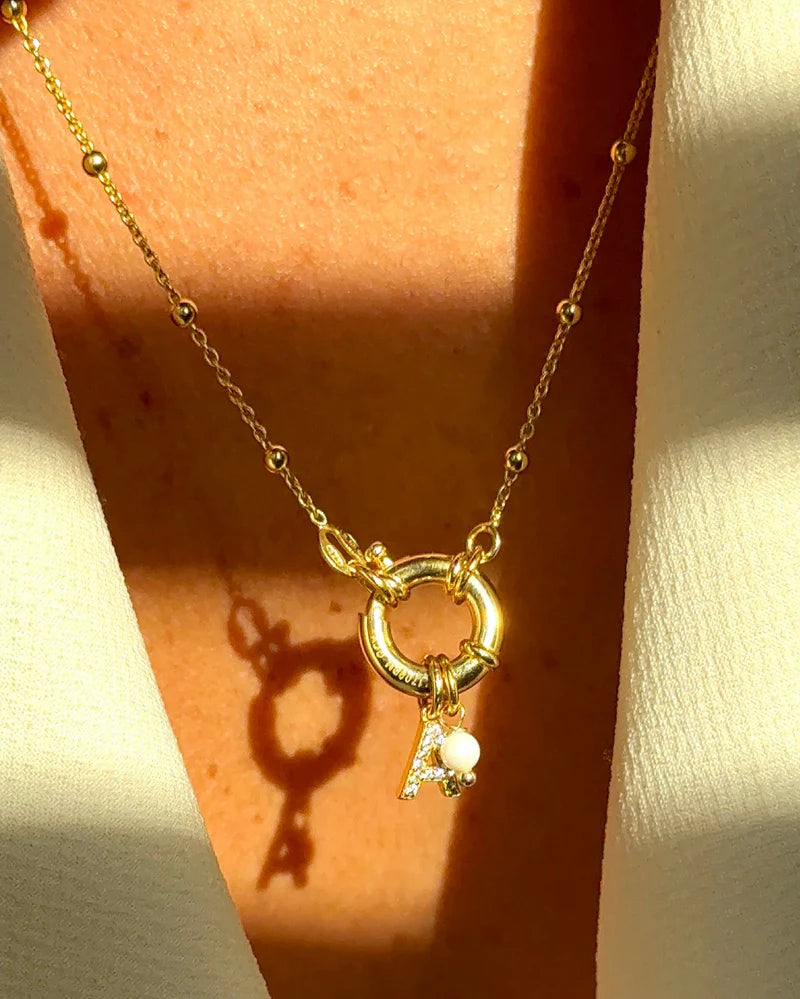 Collier Anneau Central Minimaliste