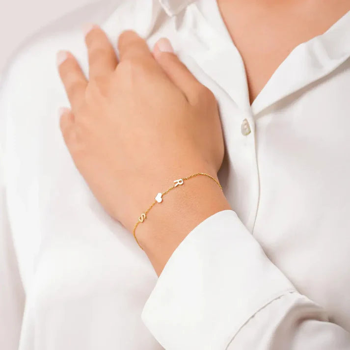 Collier et Bracelet Personnalisé avec Initiales