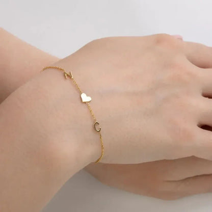 Collier et Bracelet Personnalisé avec Initiales