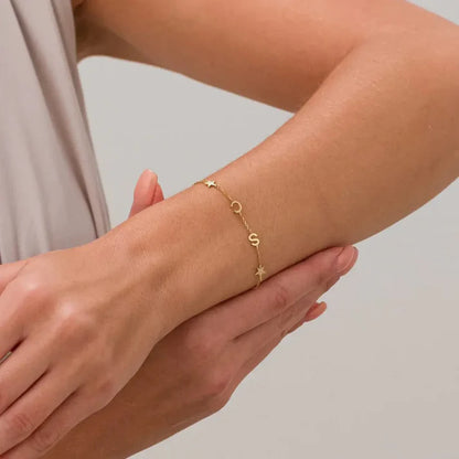 Collier et Bracelet Personnalisé avec Initiales