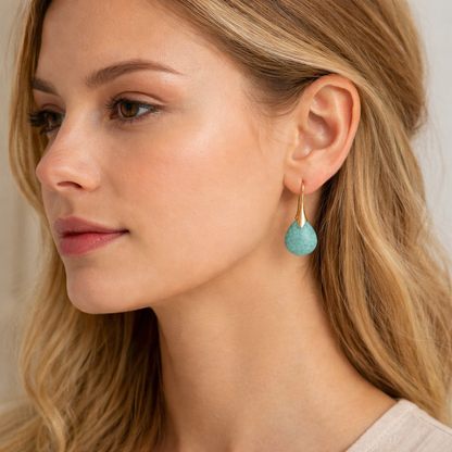 Boucles Goutte Amazonite