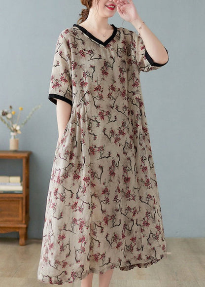 Mira - Robes en Lin à Manches Courtes