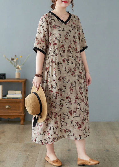 Mira - Robes en Lin à Manches Courtes