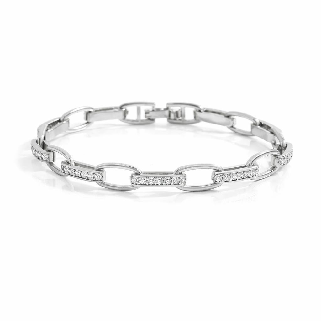Bracelet Paperclip Diamant Luna