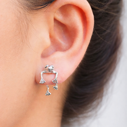 Boucles Grenouille Argentées