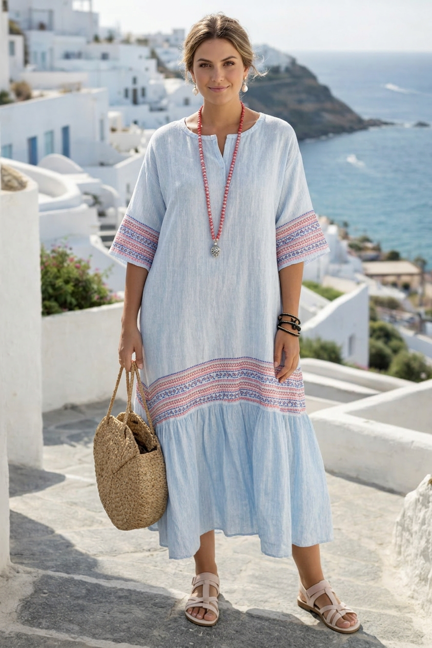 Ysolde | Robe Midi Maxi Côtière Aérée
